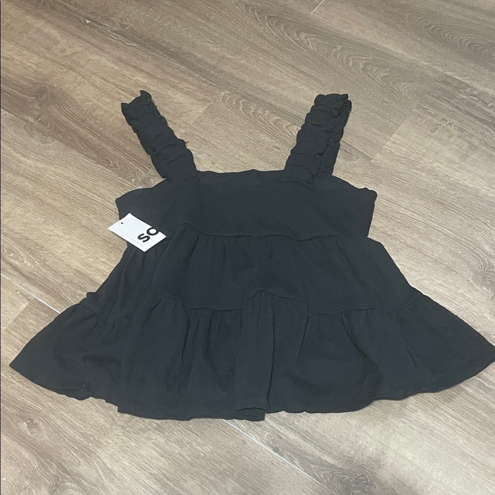 SO Black Cotton Blend Top - Picture 3 of 3